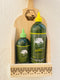 Wooden stand Contains 2 Olive Oil Squeezable Bottles